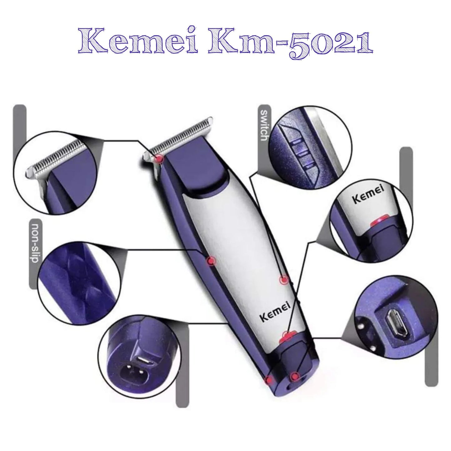Tondeuse de Finition Professionnelle Kemei KM-5021 - Précision & Style