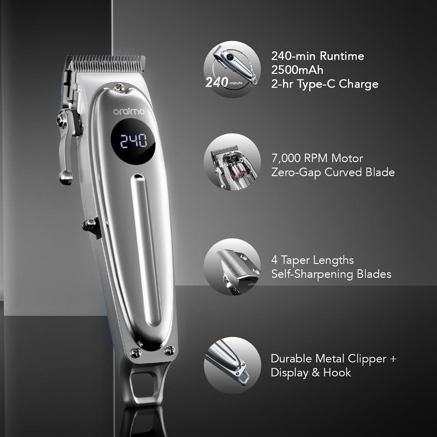 Tondeuse Professionnelle Oraimo Smart Clipper Pro