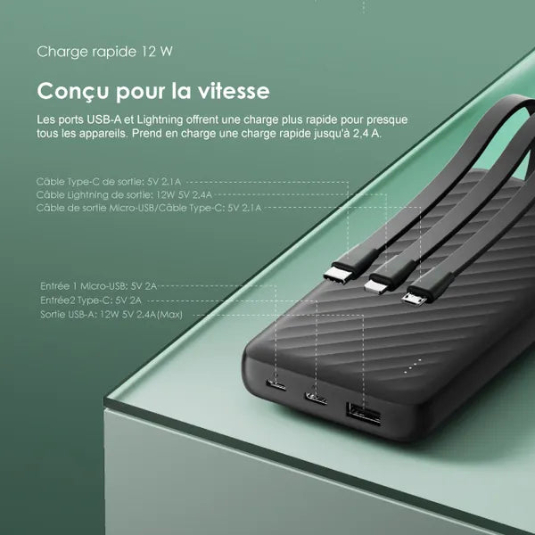 Oraimo Slice Link 10000mAh : Le chargeur indispensable.
