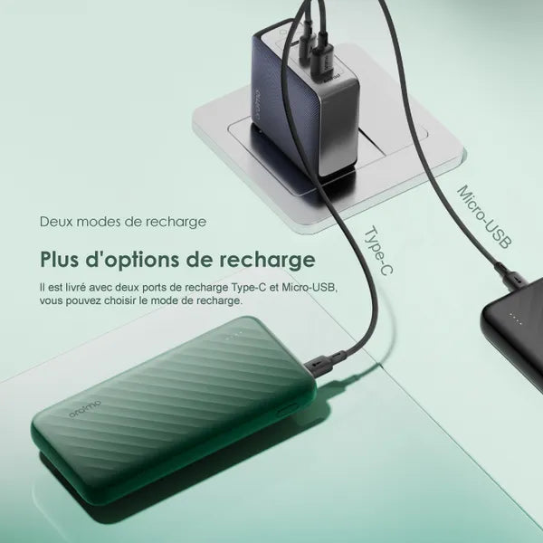 Oraimo Slice Link 10000mAh : Le chargeur indispensable.