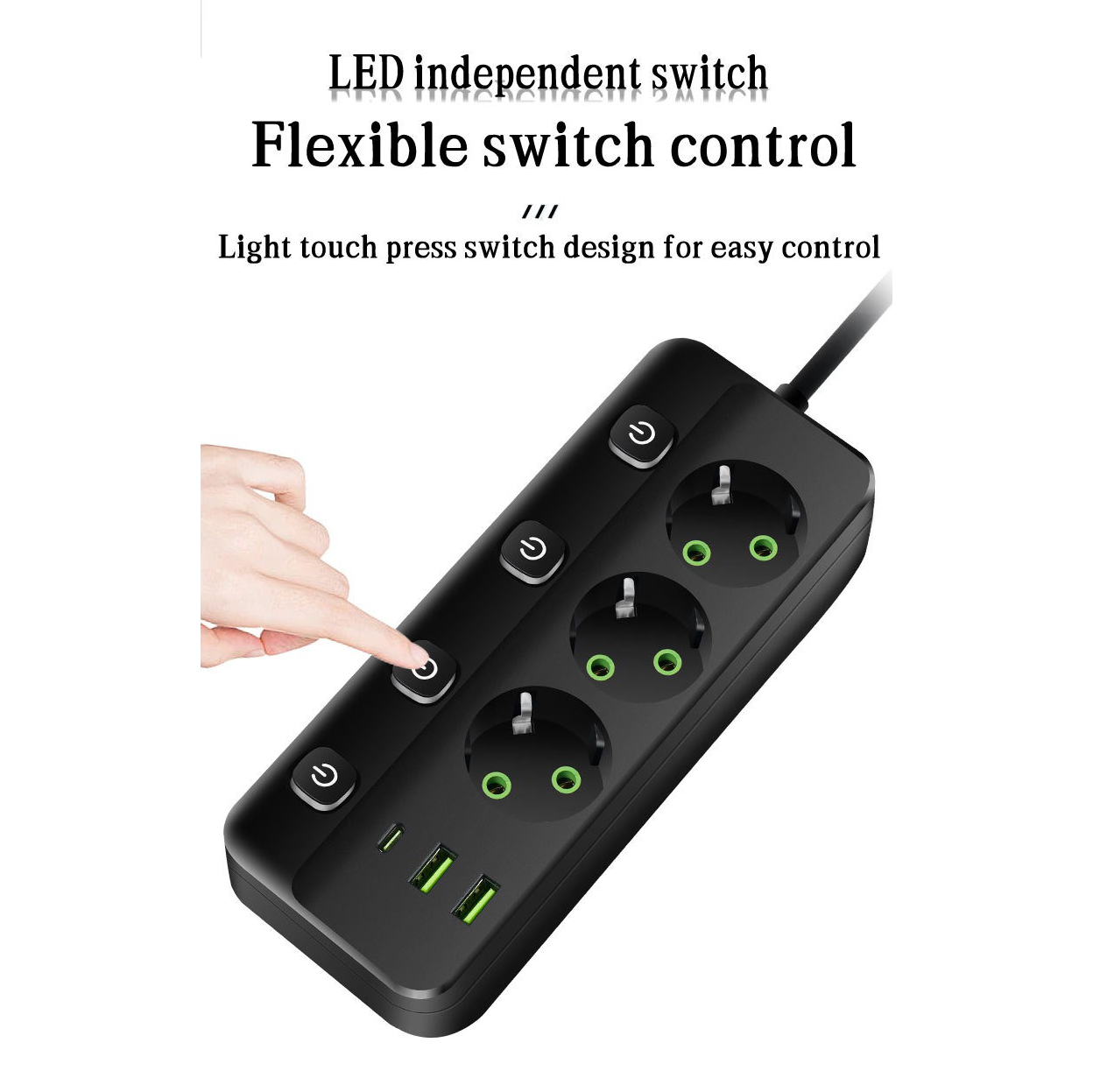 Multiprise Intelligente 6-en-1 avec Contrôle Indépendant