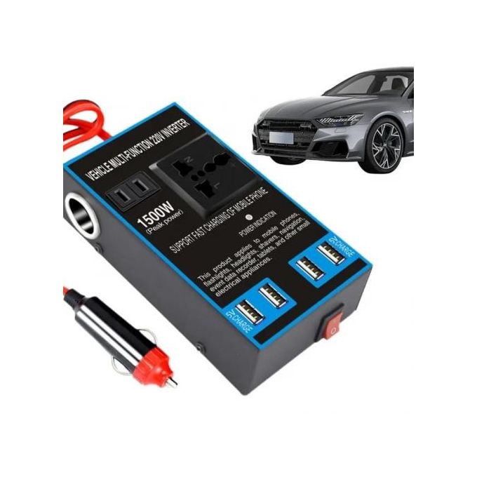 Convertisseur de Tension Voiture 1500W - 12V vers 220V