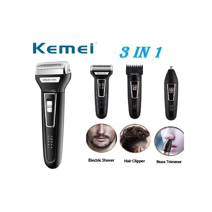 Kit de Rasage Kemei 3-en-1