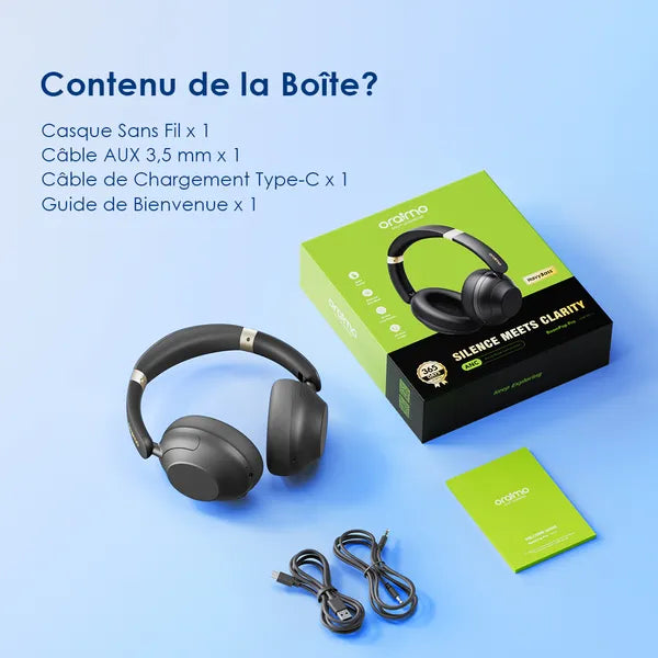 Casque Oraimo Réduction de Bruit : L'immersion sonore totale.