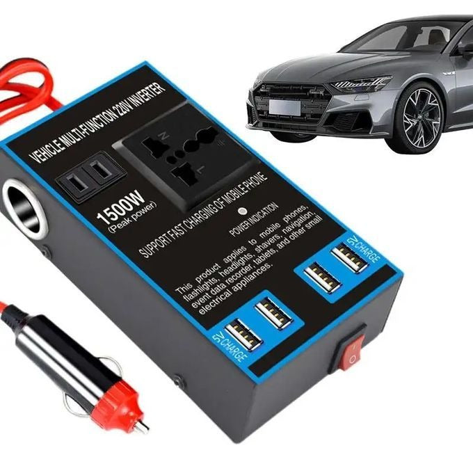 Convertisseur de Tension Voiture 1500W - 12V vers 220V