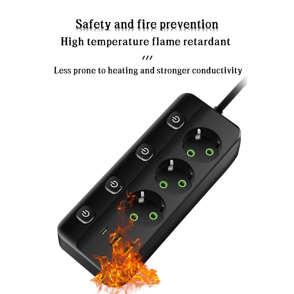 Multiprise Intelligente 6-en-1 avec Contrôle Indépendant