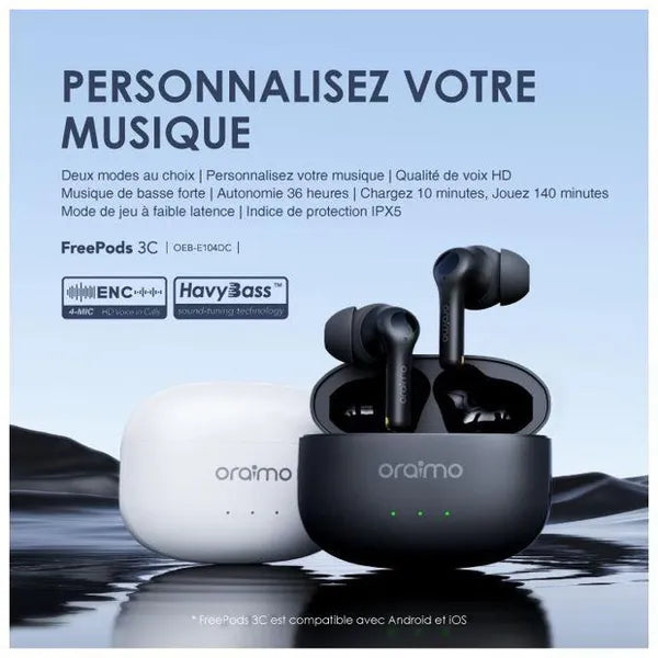Écouteurs Oraimo FreePods 3C
