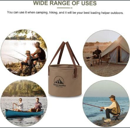 Seau Pliable Multi-usage Premium – L'Accessoire Indispensable pour Camping, Pêche et Outdoor