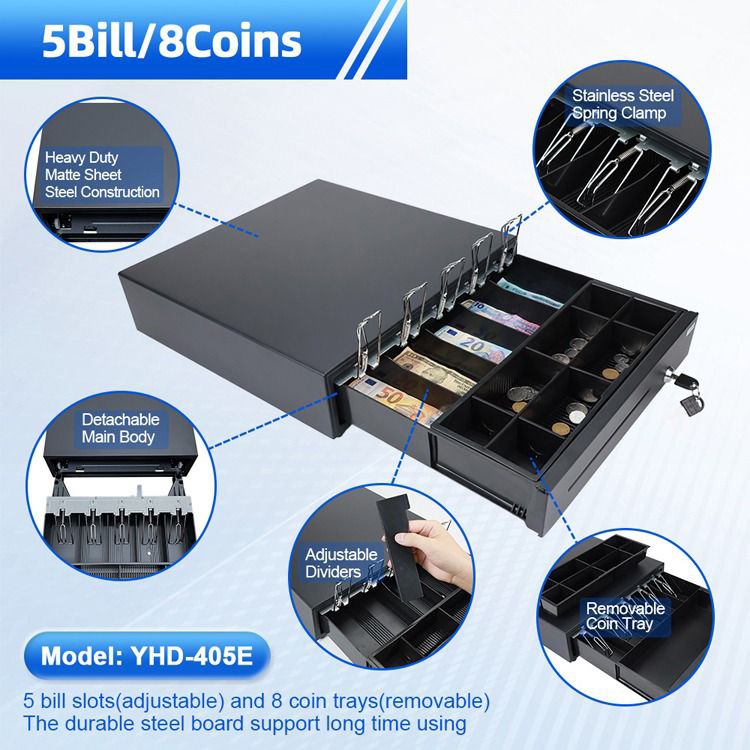 Tiroir-Caisse Professionnel de Haute Sécurité – Organisation Optimale pour Magasins et Commerces