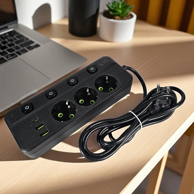 Multiprise Intelligente 6-en-1 avec Contrôle Indépendant