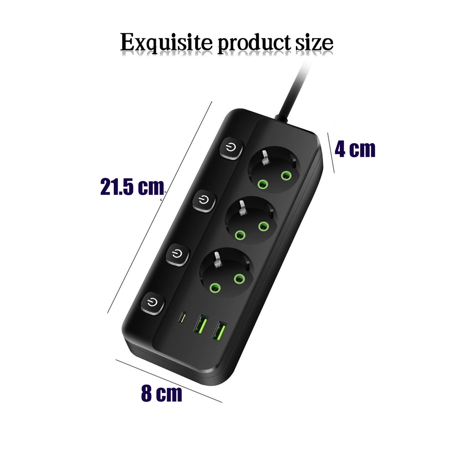 Multiprise Intelligente 6-en-1 avec Contrôle Indépendant