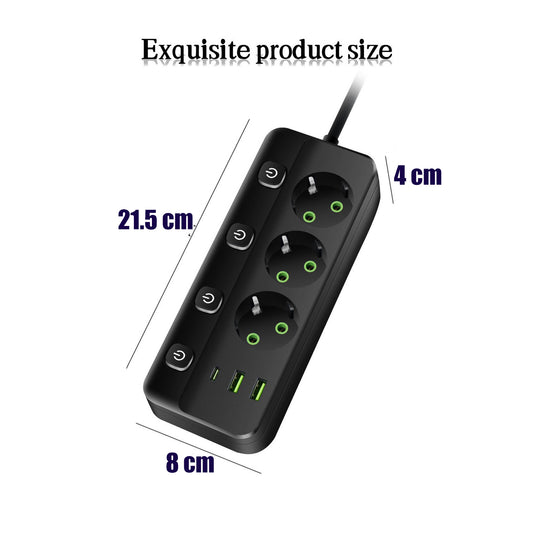 Multiprise Intelligente 6-en-1 avec Contrôle Indépendant