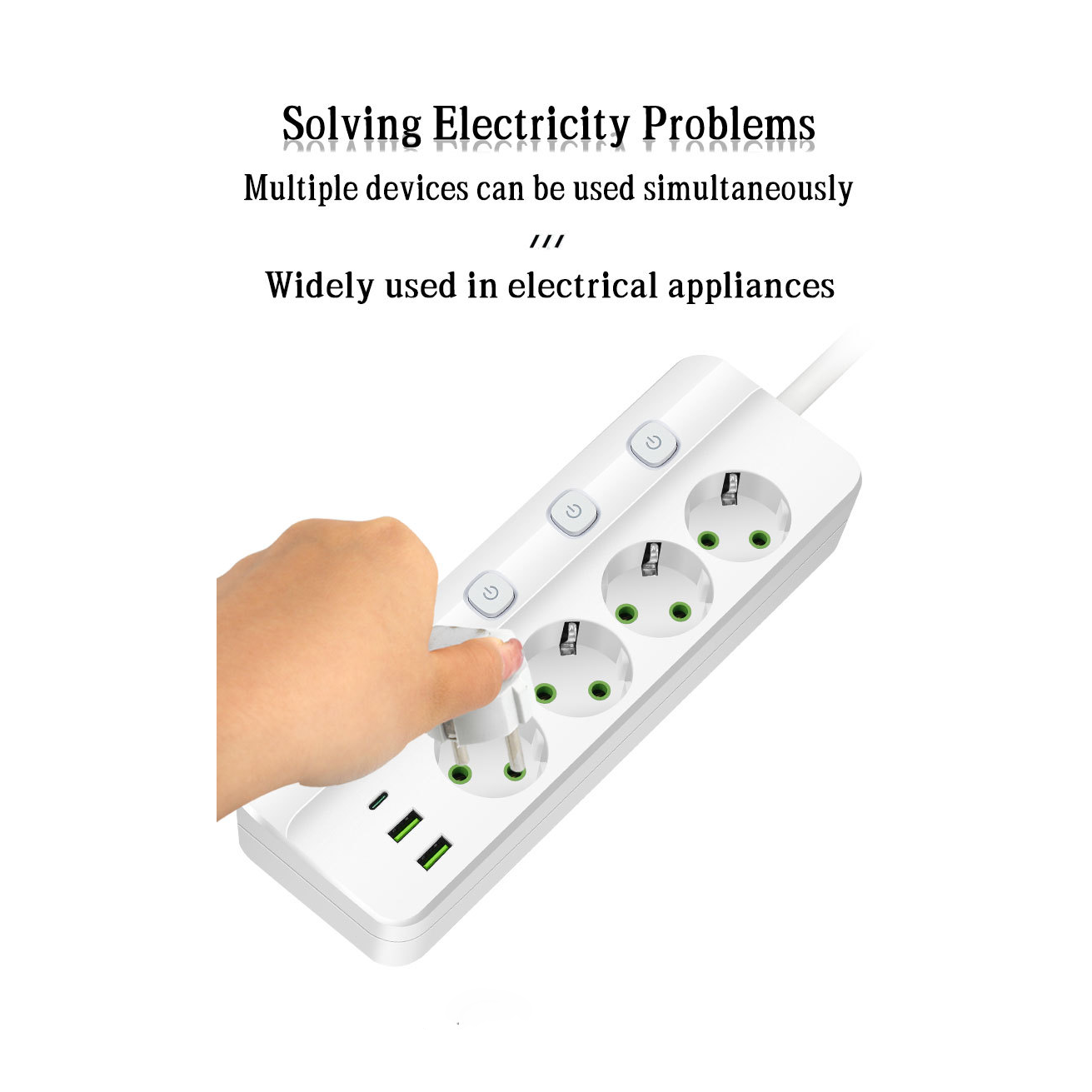 Tour Multiprise Compacte avec Contrôle Indépendant